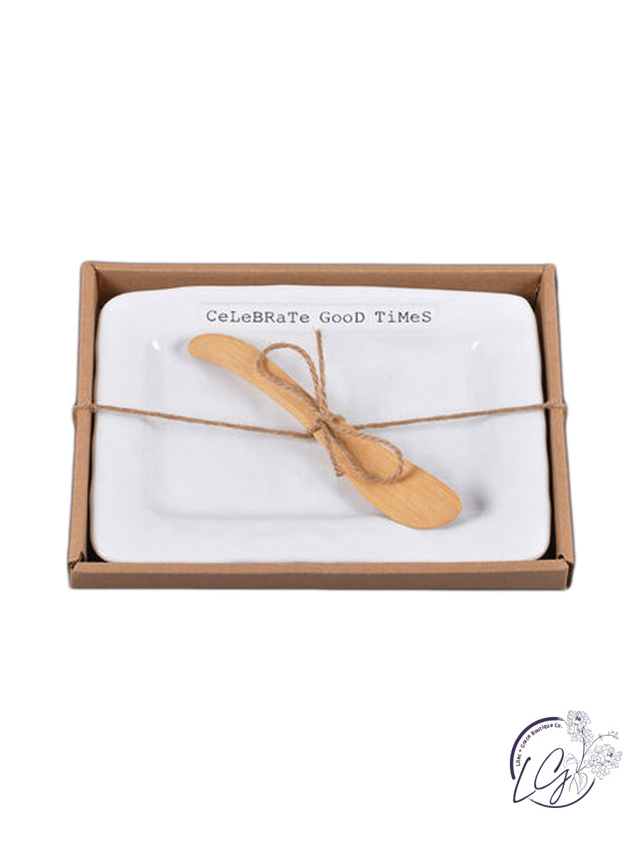 Serving Platter with Spreader