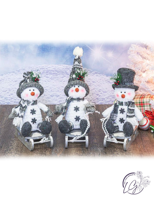 Grey Frostman Snowman Sledder