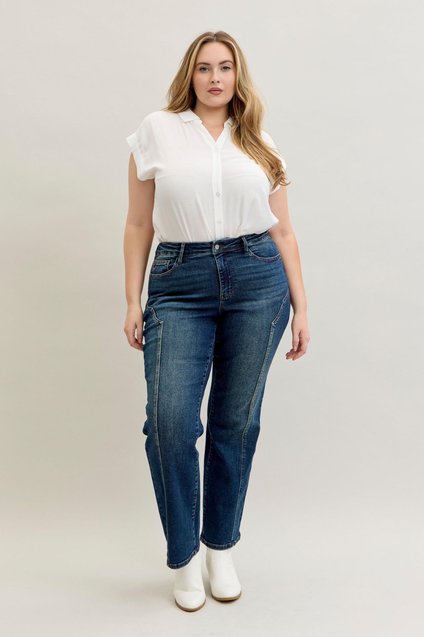 Fable Mid Rise Western Seam Straight by Judy Blue