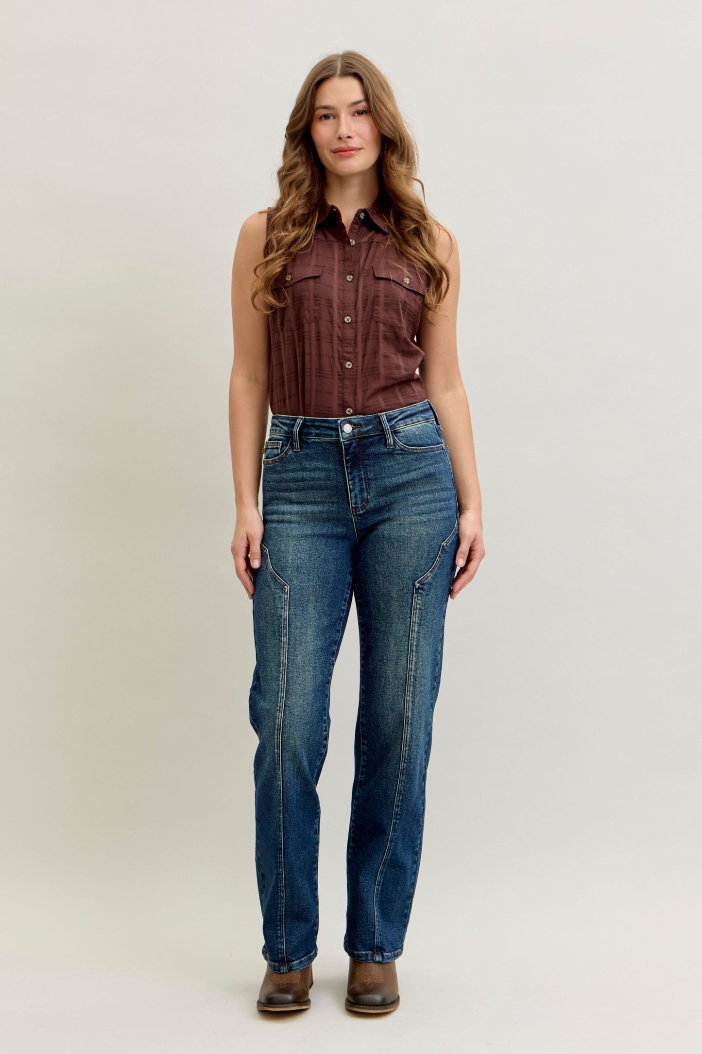 Fable Mid Rise Western Seam Straight by Judy Blue