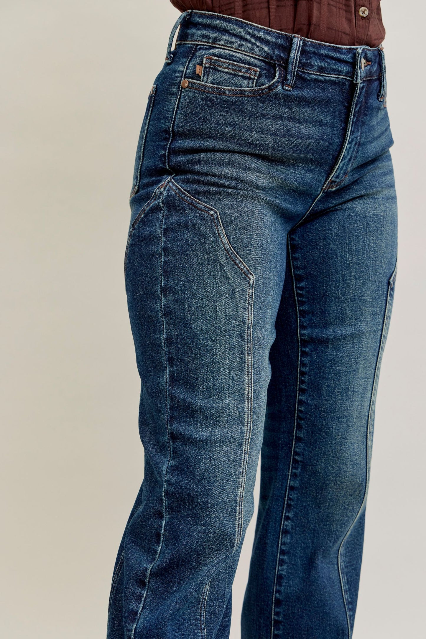 Fable Mid Rise Western Seam Straight by Judy Blue