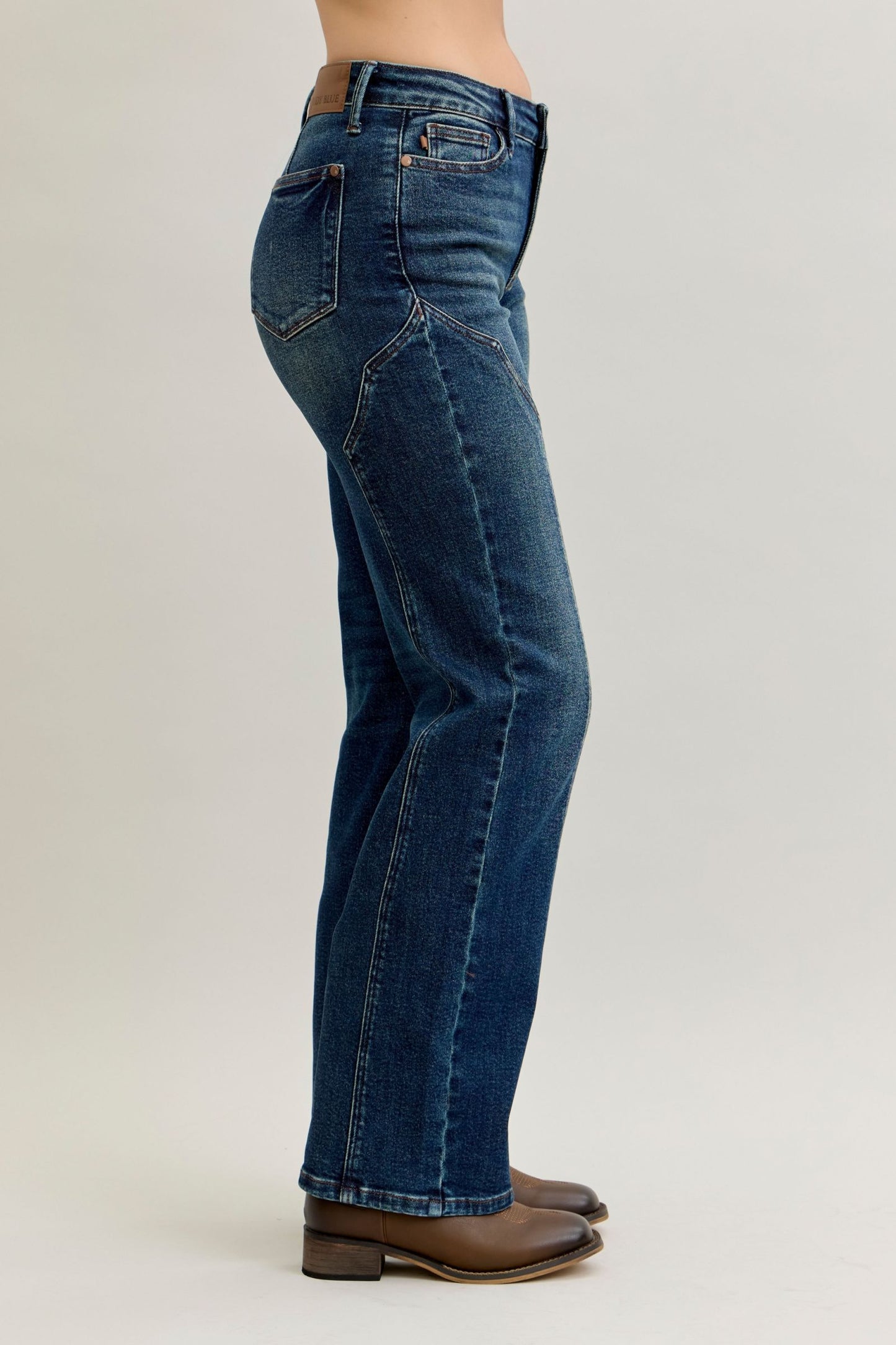 Fable Mid Rise Western Seam Straight by Judy Blue