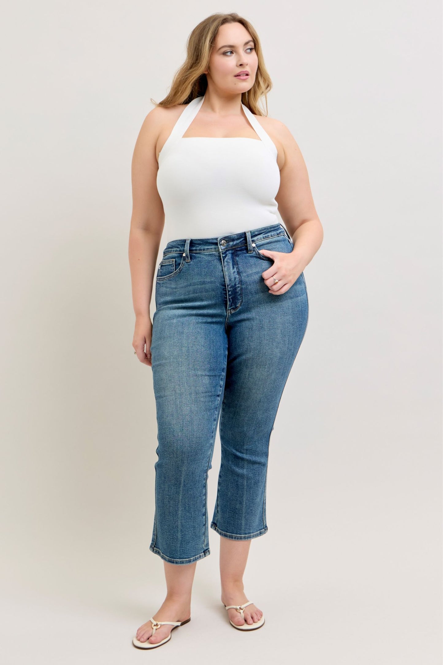 Oaklyn High Rise Kick Flare Non Distressed by Judy Blue