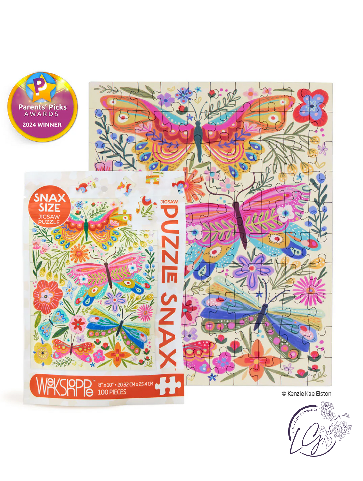 Butterfly Floral 100 Piece Puzzle Snax