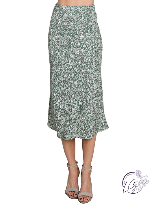 Chasing You Floral Midi Skirt