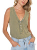 Buttoned Elegance Sleeveless Top