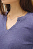 Notched Ribbed Long Sleeve
