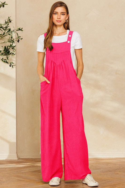Bright Side Wide Leg Overalls