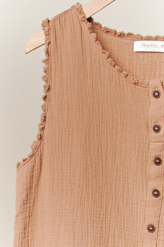 Sandy Drift Henley Tank