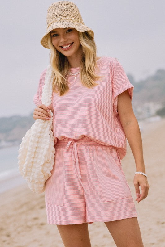 Weekend Stripe Short Set