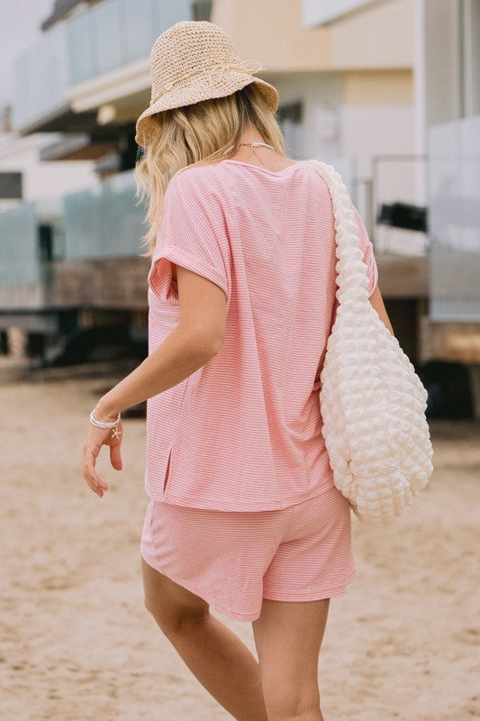 Weekend Stripe Short Set