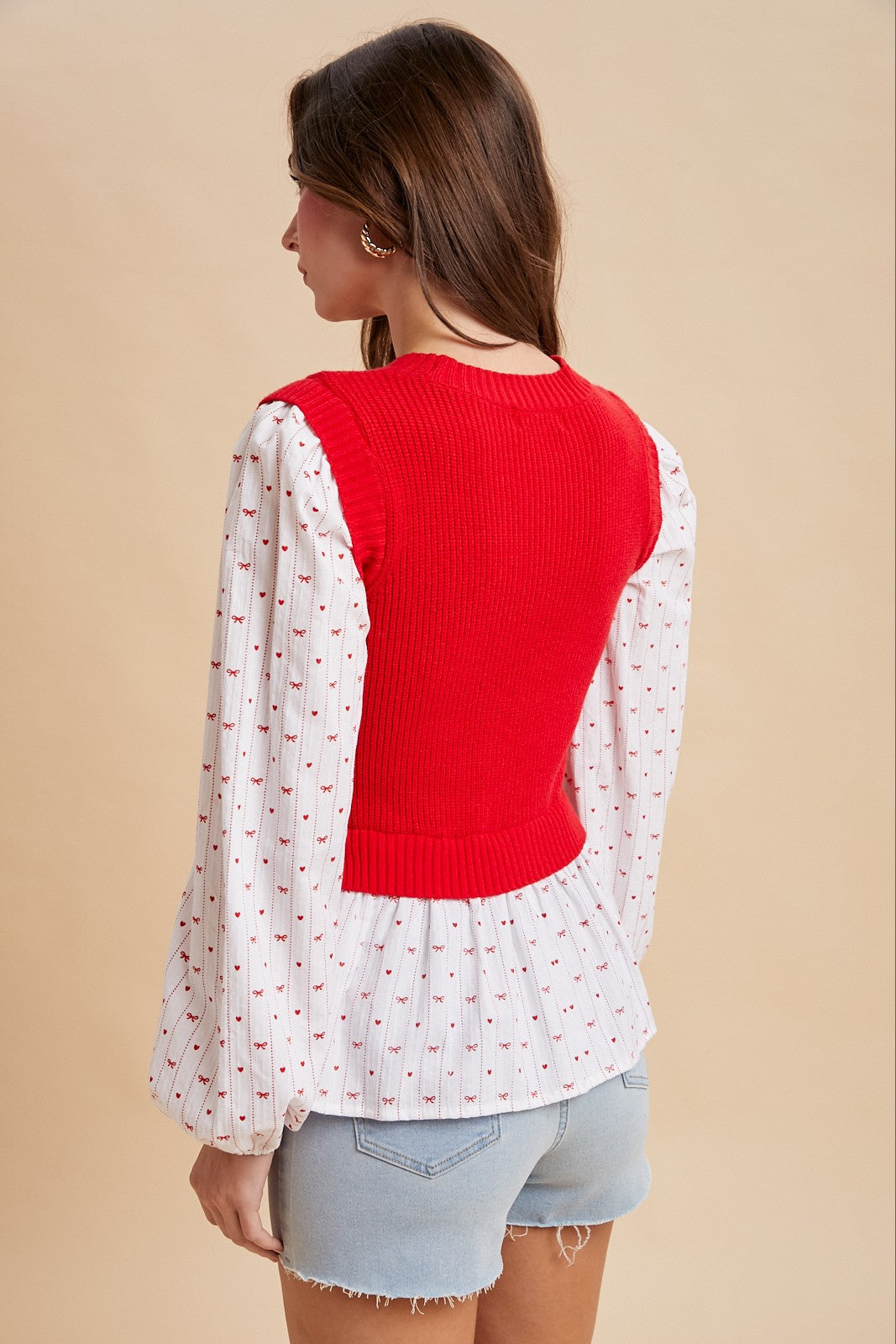Darling Bow Layered Blouse