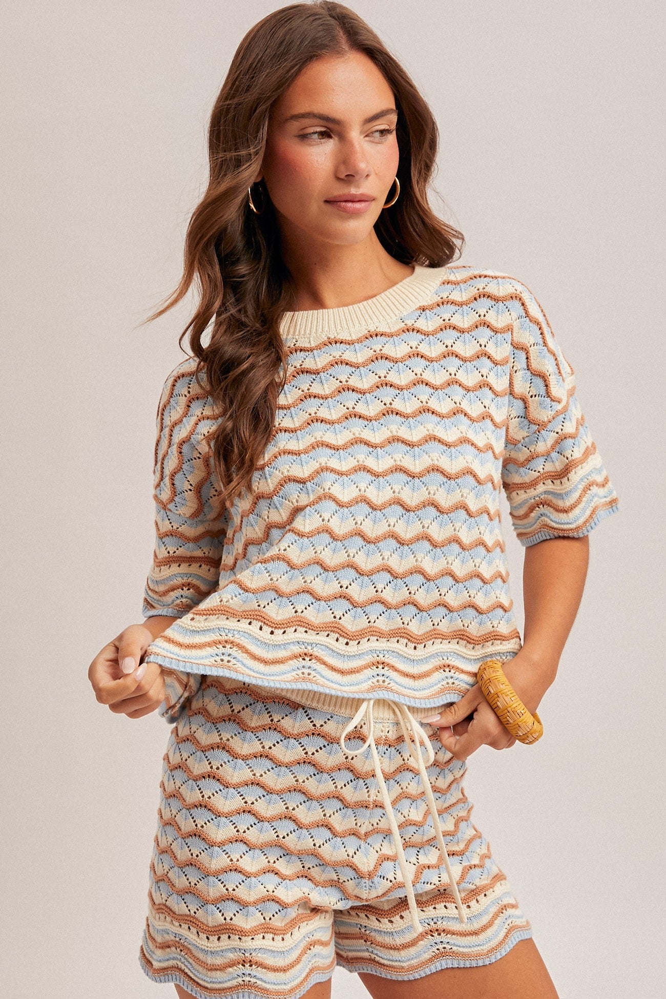 Rainbow Drift Knit Sweater