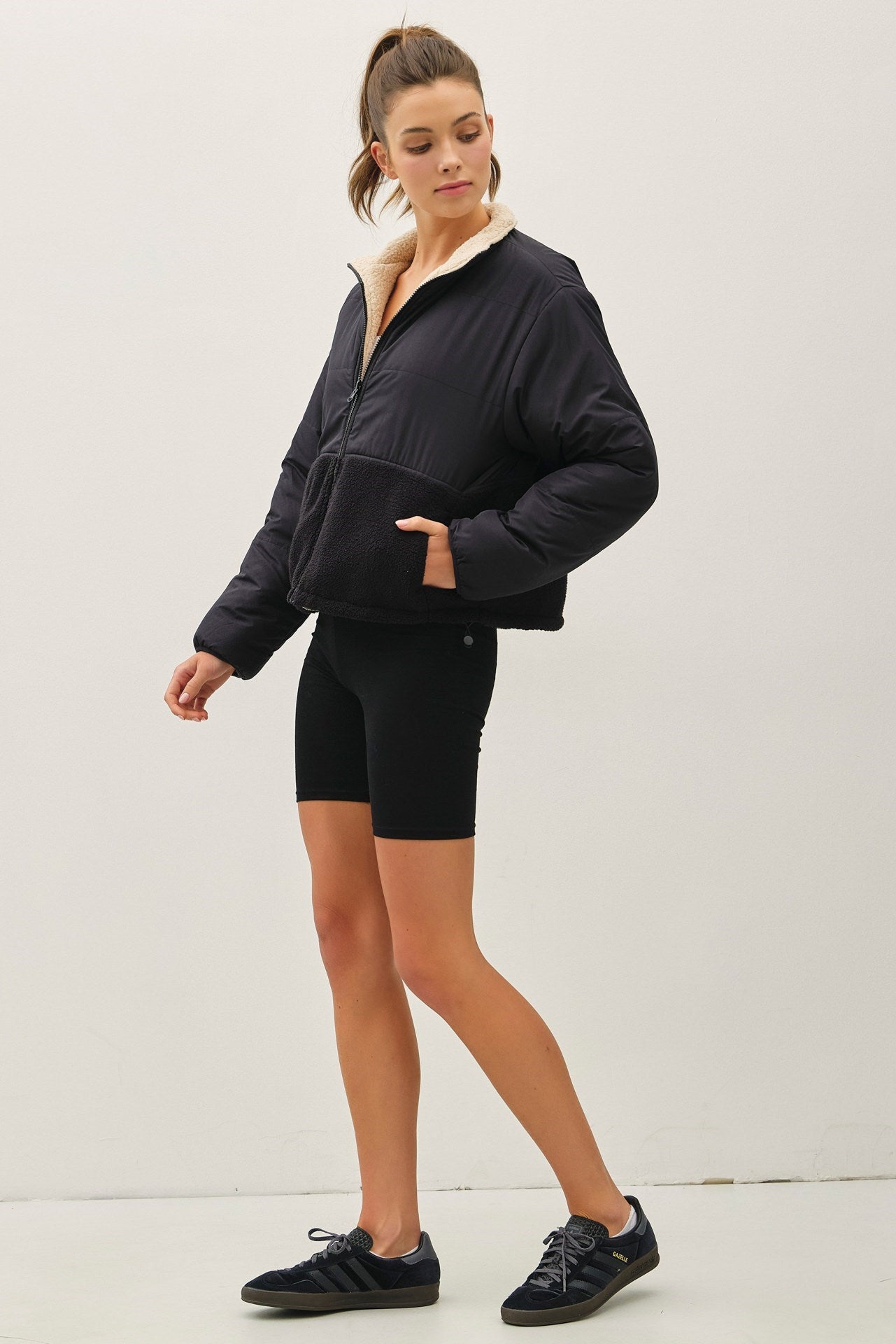 Reversible Sherpa Block Puffer