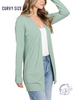 (Sale) Curvy Breathable Open Front Cardigan
