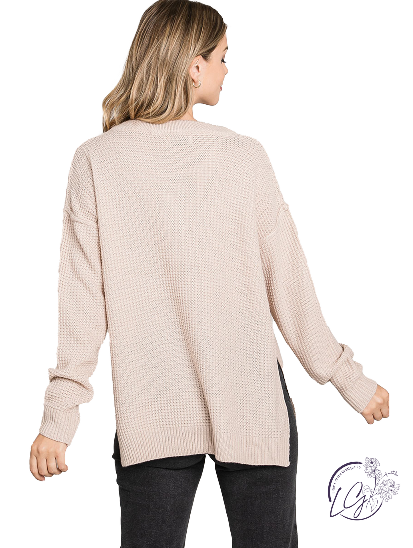 The Love I Need Waffle Knit Sweater