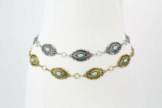 Desert Bloom Concho Chain Belt