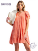 Curvy Call Me Back Woven Dress