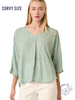 Curvy Space Dissolves Print Shirt