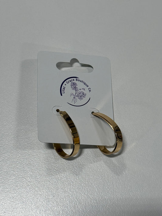 Flat Edge Oval Hoop