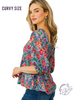 Curvy Blossom Sweetheart Top