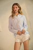 Curvy Coastal Glow Relaxed Striped Shirt