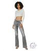 Nola Mid-Rise Button Fly Distressed Flare Jean by KanCan