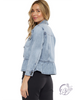 Sunset Edge Peplum Denim Jacket
