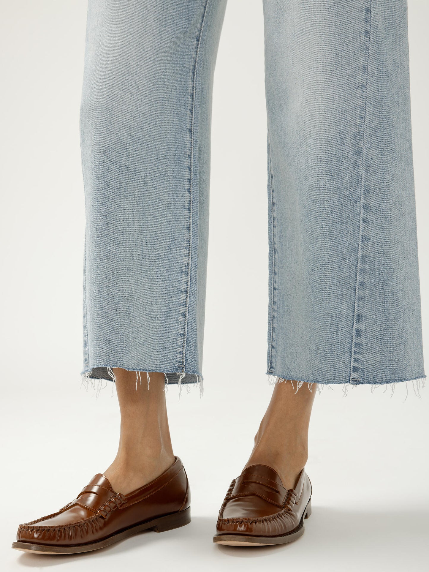 Morning Mist Cropped Wide Leg Jeans