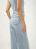 Sleeveless Denim Jumpsuit