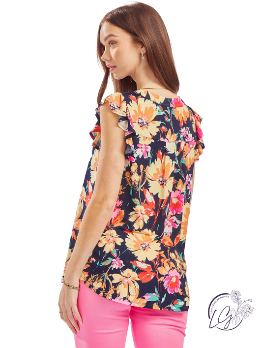 Navy Lizzy Top