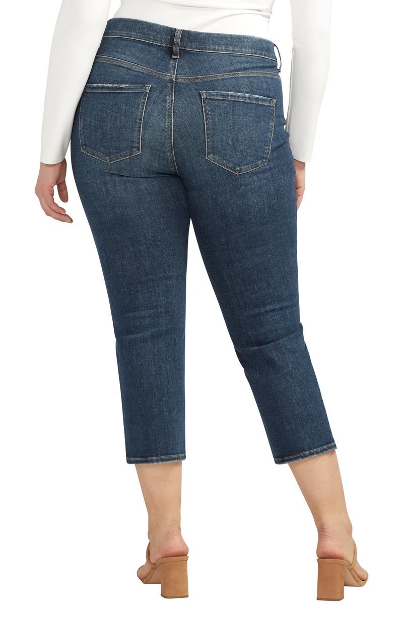 Curvy Raye Mid Rise Capri by Silver