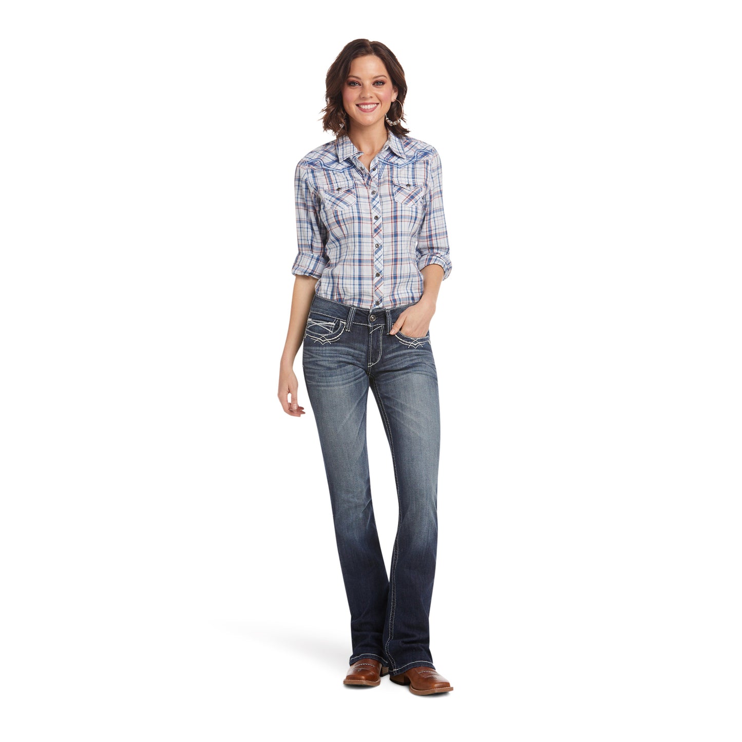 R.E.A.L. Mid Rise Entwined Boot Cut Jean By Ariat