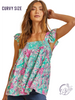 Curvy Palm Grove Blouse