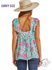 Curvy Palm Grove Blouse