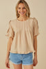 Pintuck Petal Top