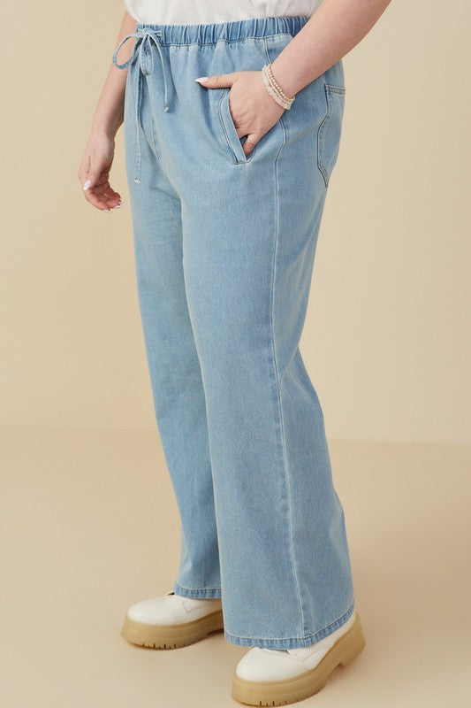 Curvy Coastal Drawstring Denim