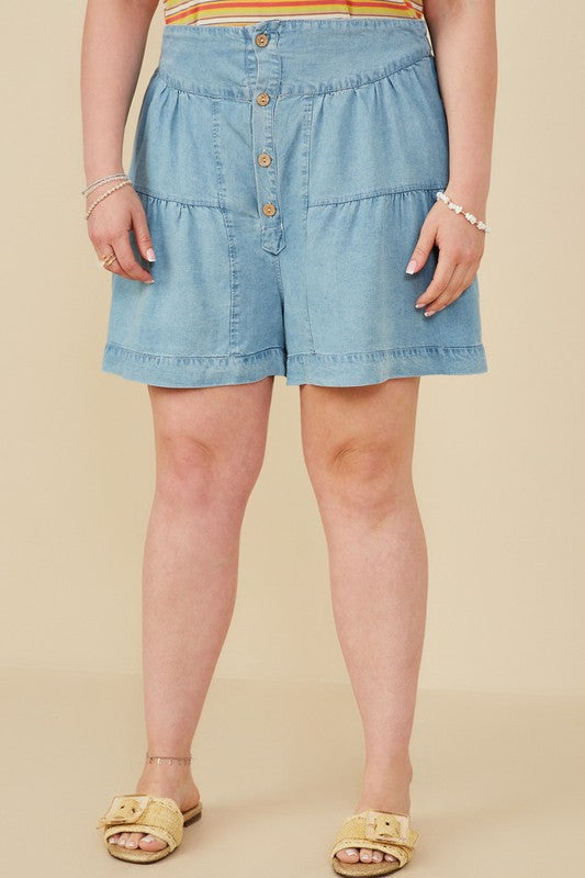 Curvy Tencel Twirl Shorts