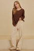Mocha Drift Striped Sweater