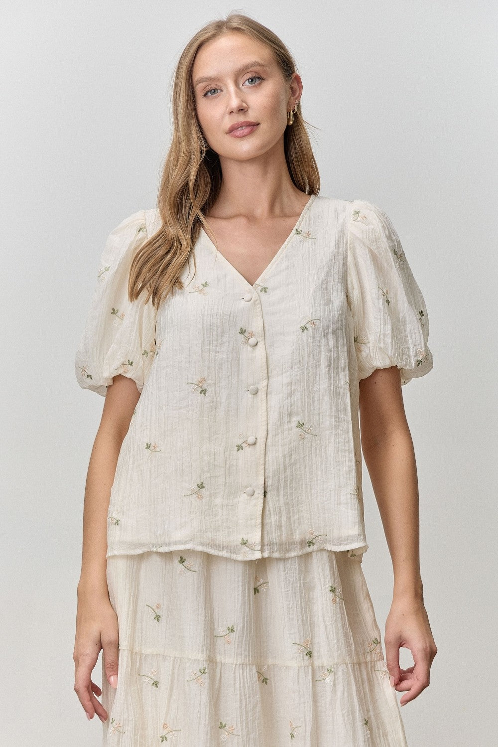 Pretty Moment Button Blouse