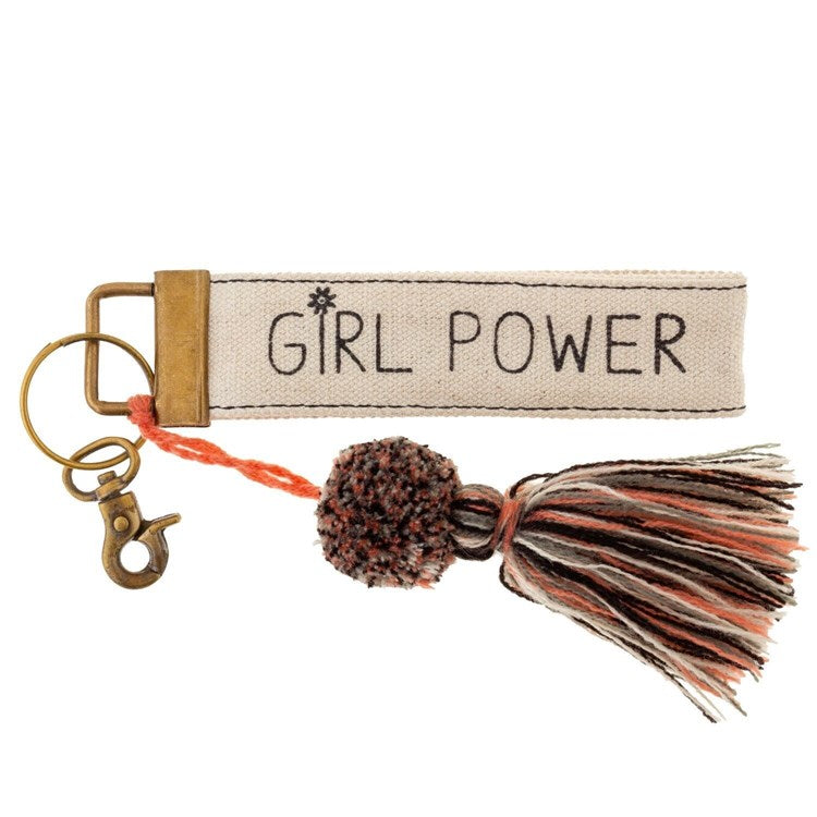 Canvas Tassel Key Chain