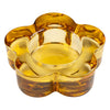 Glass flower tea light holder
