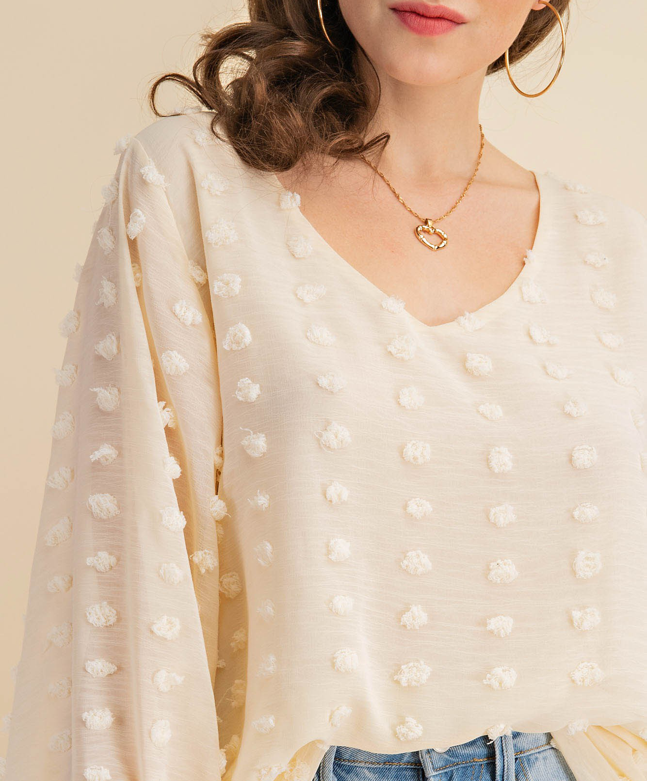 (Sale)Setting It Straight Balloon Sleeve Blouse