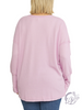 Curvy Fine At Home Waffle Knit Long Sleeve