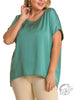 Curvy Doing My Job Satin Short Sleeve