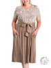 Curvy Animal Print Tie Front Dress