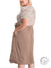 Curvy Animal Print Tie Front Dress