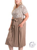 Curvy Animal Print Tie Front Dress