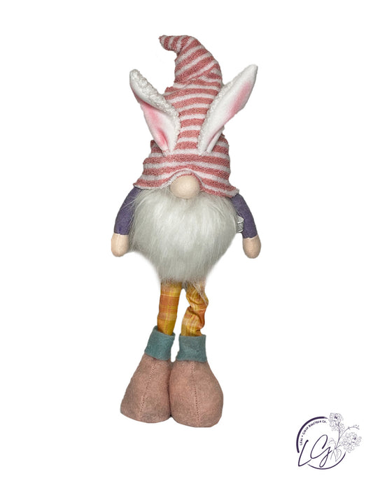 Easter Stripes Gnome Stander W/Led