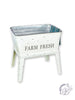RUSTIC FARM FRESH METAL RAISED TUB